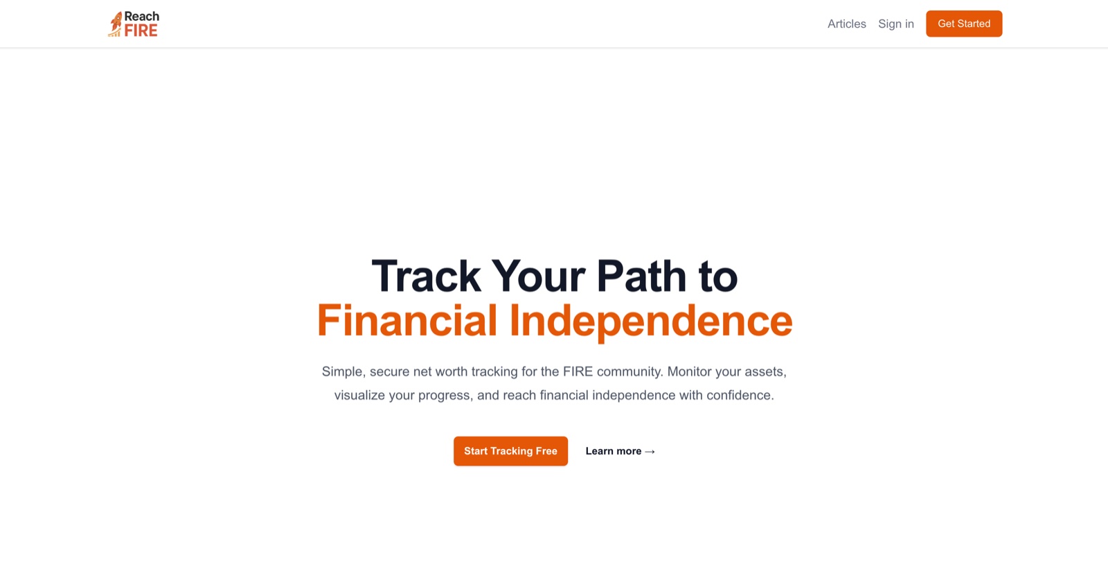 ReachFIRE financial independence planning website